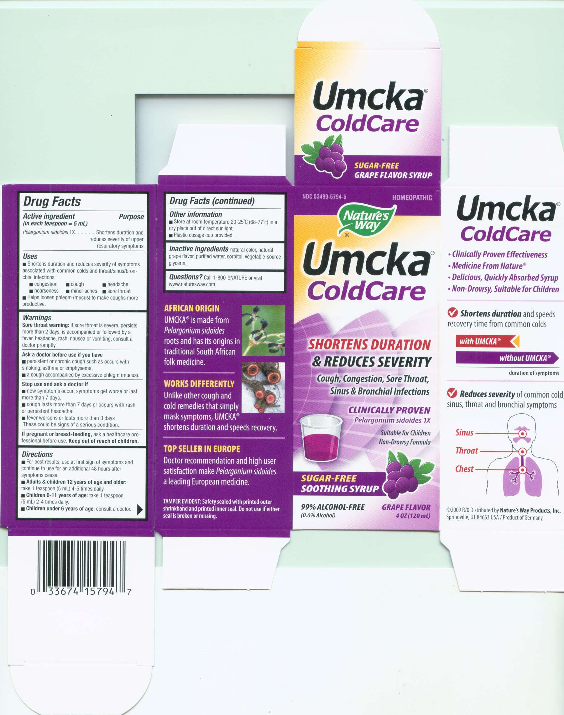 Umcka ColdCare Sugar Free Grape